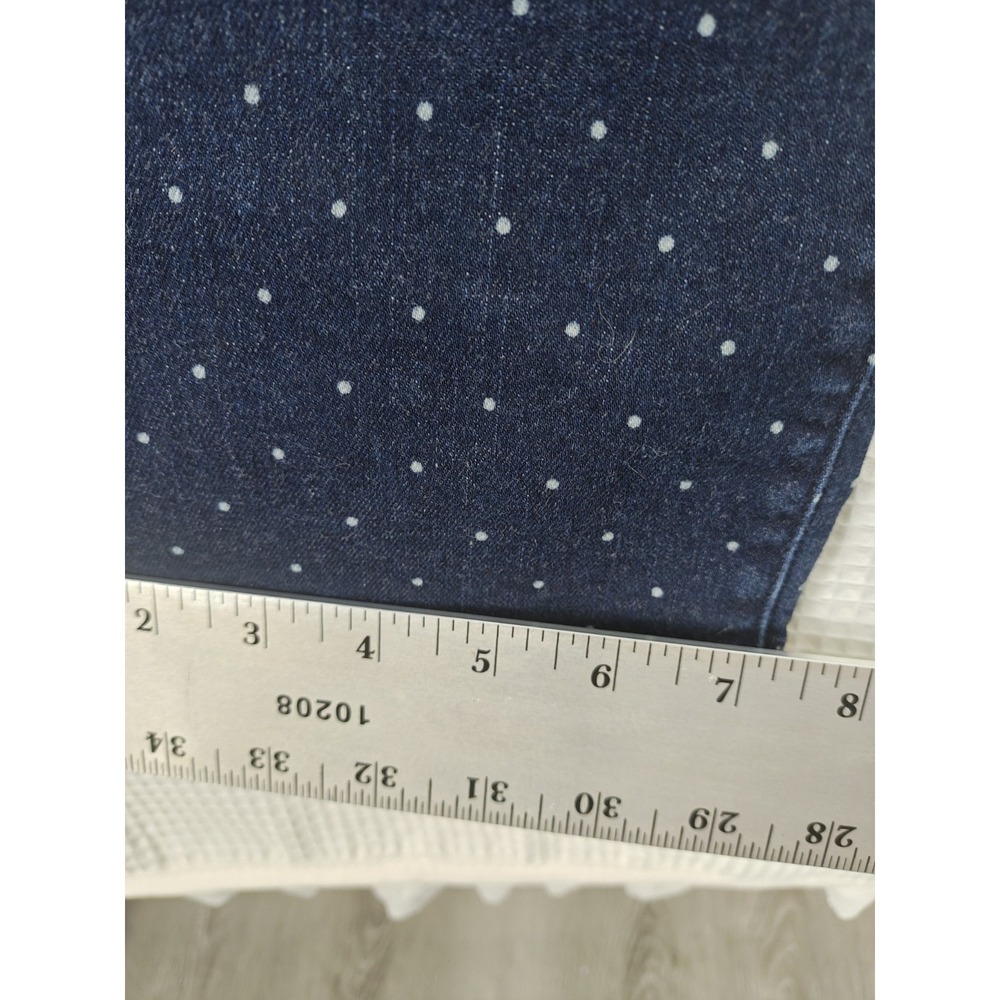 Talbots Curvy Fit Women's Polka Dot Straight Leg Jeans Size 12 - Picture 7 of 12